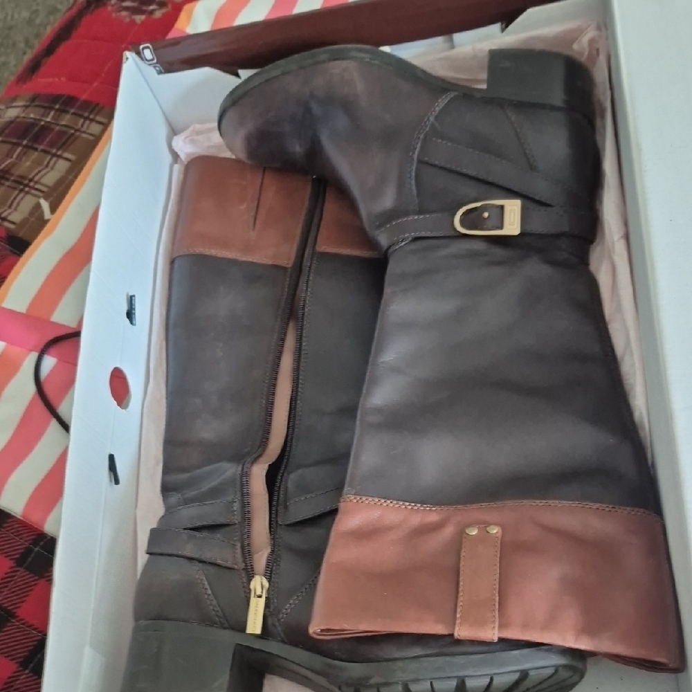 Bandolino Brown and Tan Heeled Boots